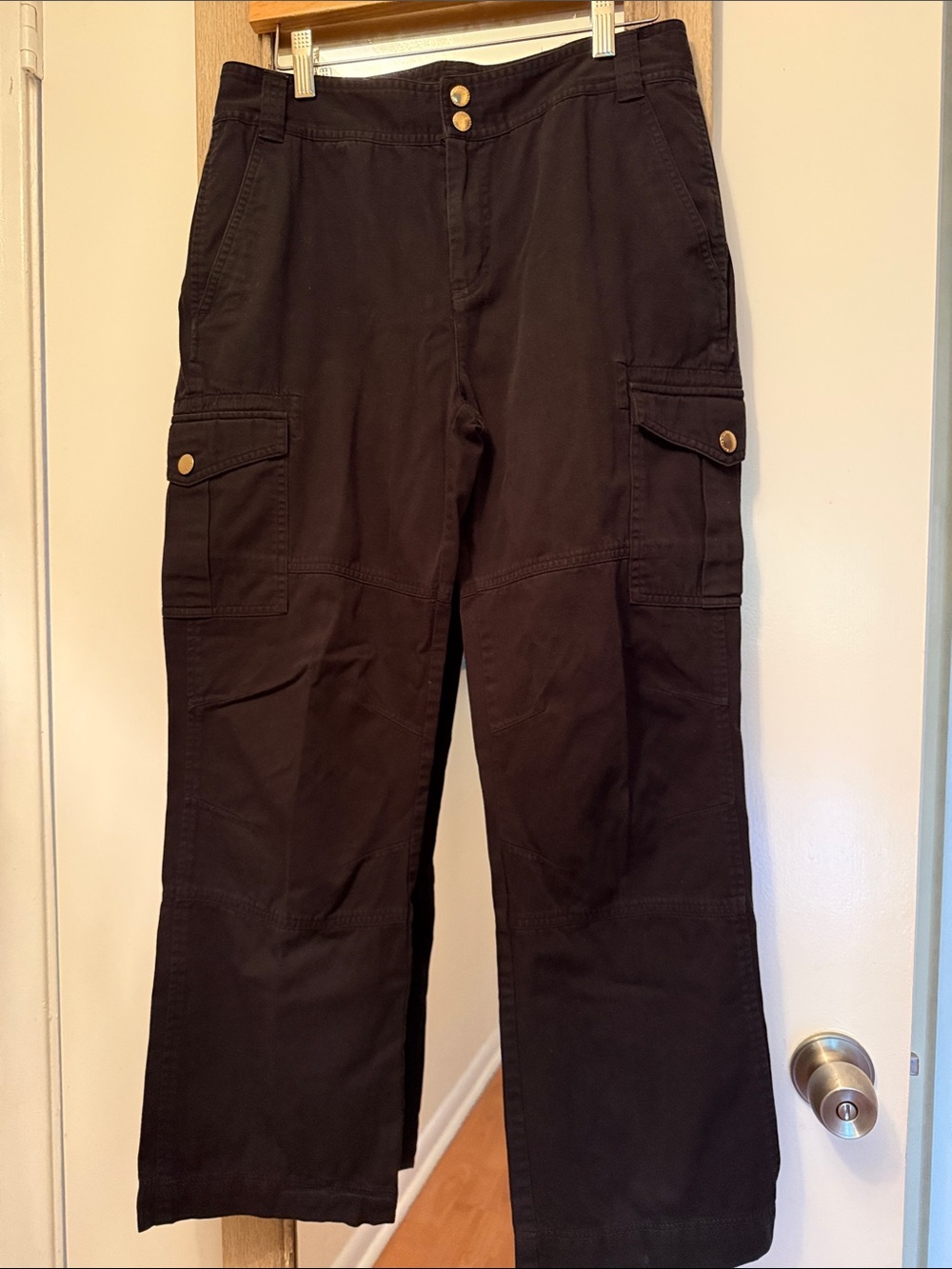 Polo by Ralph Lauren Men's Dark Brown Cargo Pants with Snap Pockets